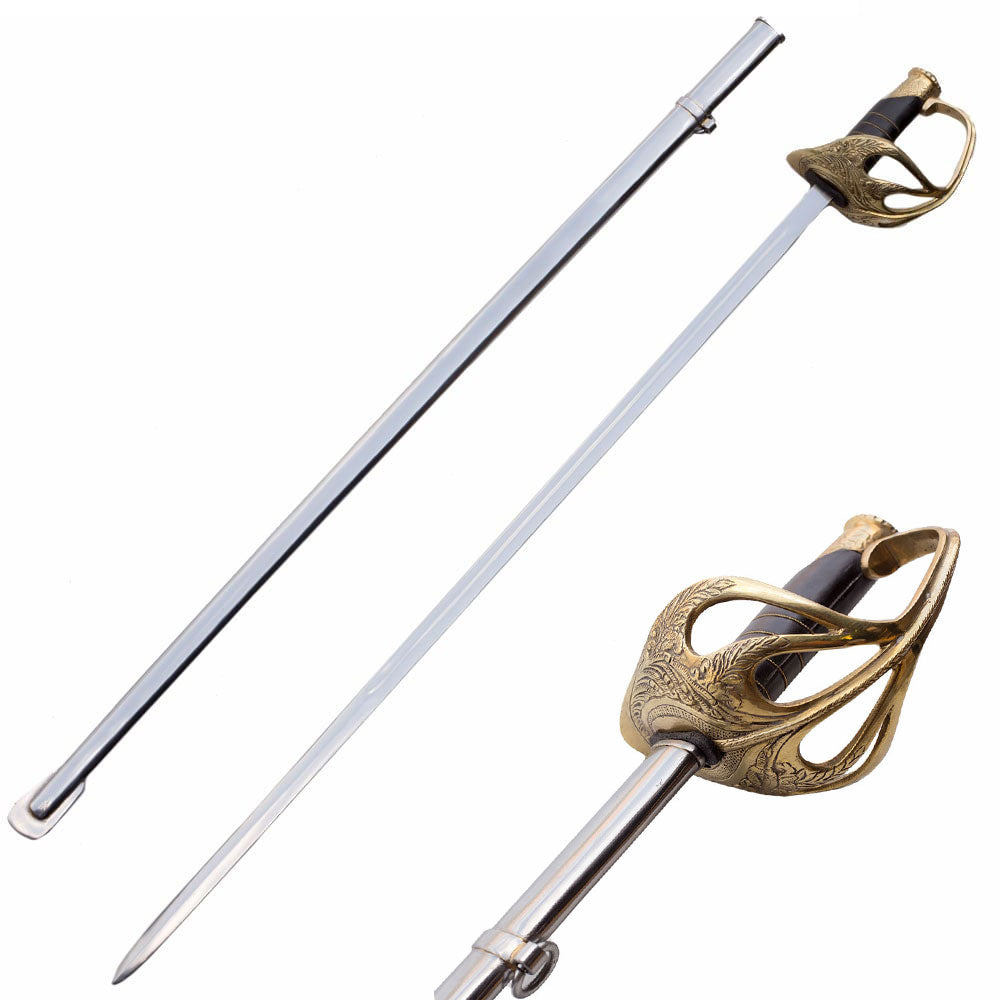 Staff Field Officers Sword Tempered High Carbon Steel Blade.