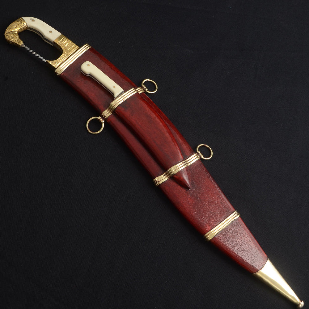 Horse Head Iberian Falcata with mini-Knife - Deepeeka