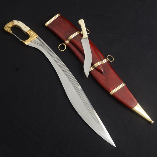 Horse Head Iberian Falcata with mini-Knife - Deepeeka